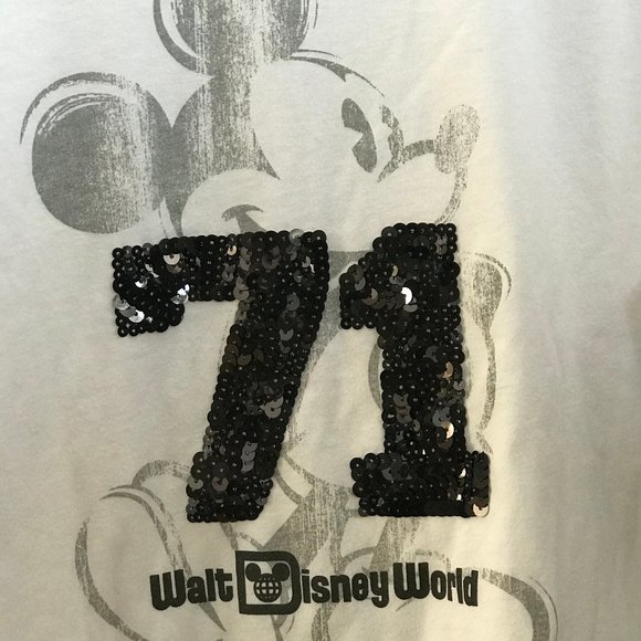 Walt Disney World Tee Mickey Sequins White - Picture 2 of 6